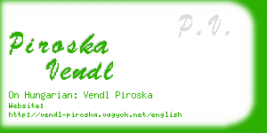 piroska vendl business card